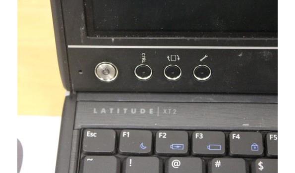 laptop DELL, Latitude XT2, Intel Core2 Duo, zonder lader, paswoord niet gekend, werking niet gekend, beschadigd